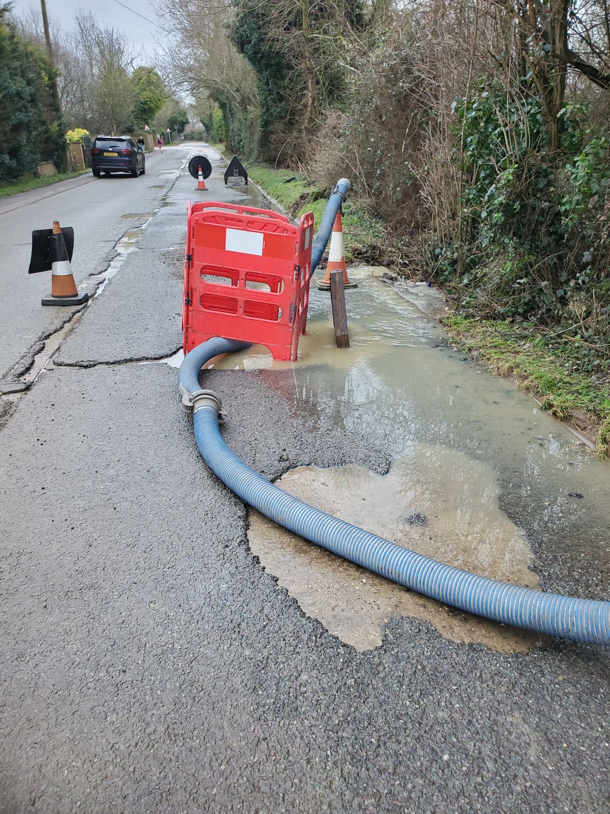 One of the roads leading to Fifield, with some water/flood issues